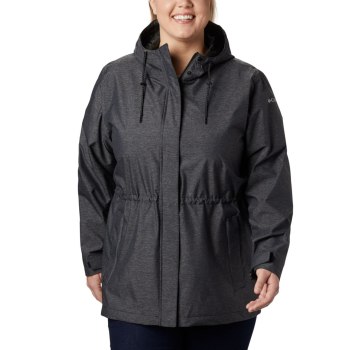 Dámské Bundy Columbia Norwalk Mountain Plus Size Černé AVSHKJ784